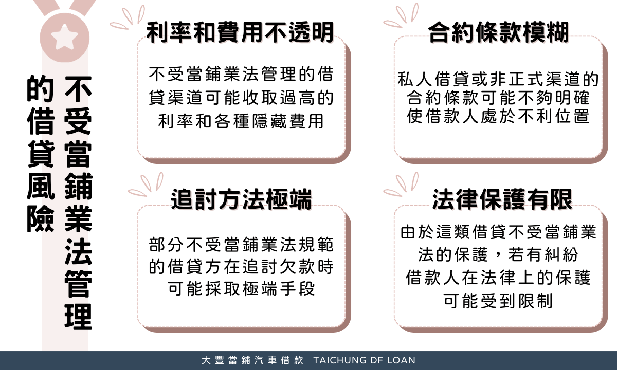 不受當鋪業法管理的借貸風險